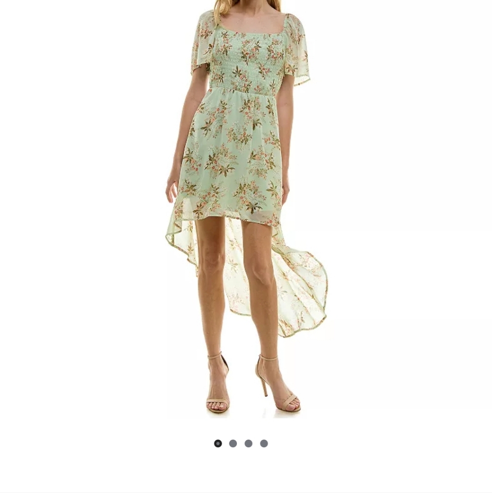 NEW Lily Rose Mint Floral High-Low Dress